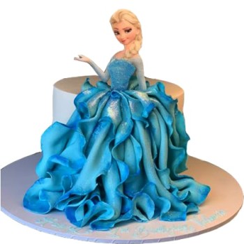 Frozen Princess Theme Cake